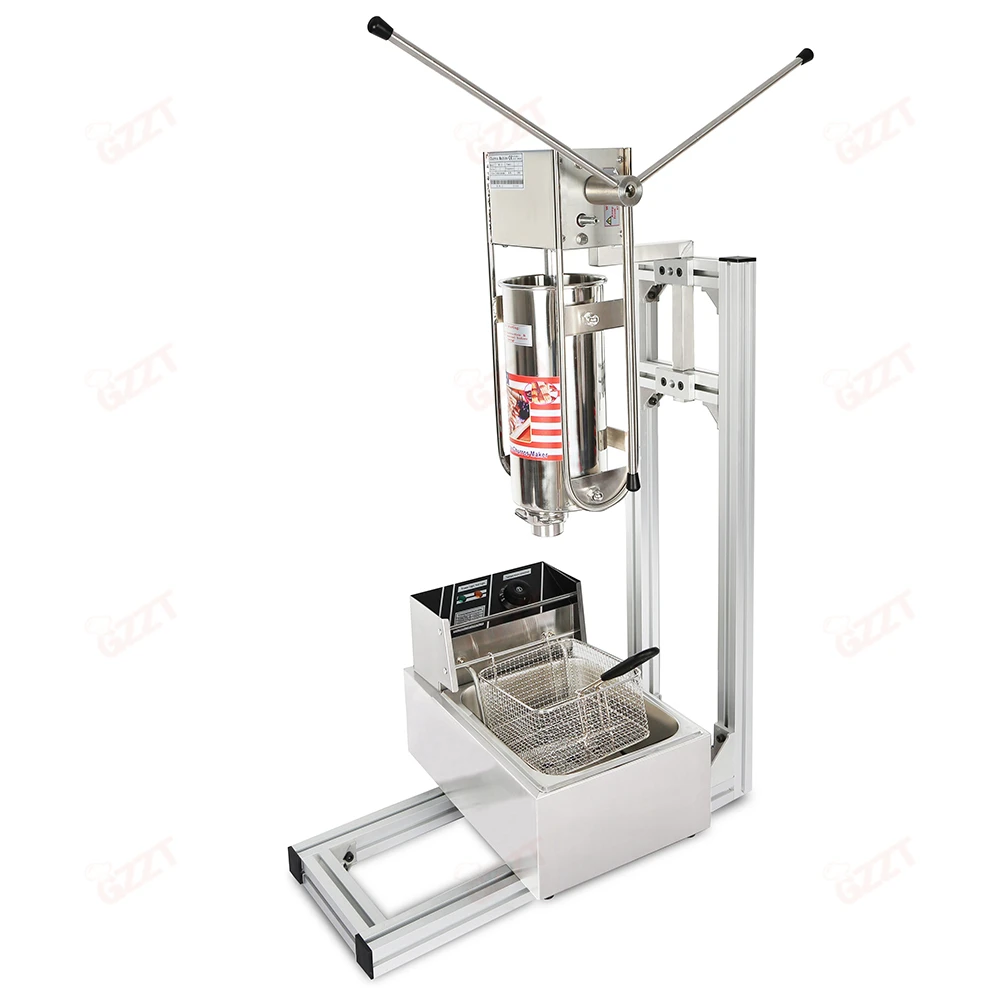 5L Manual Spanish Churros Machine 6L Electric Deep Fryer Churro Filler Maker Machine Commercial Maquina De Churros Maker Machine