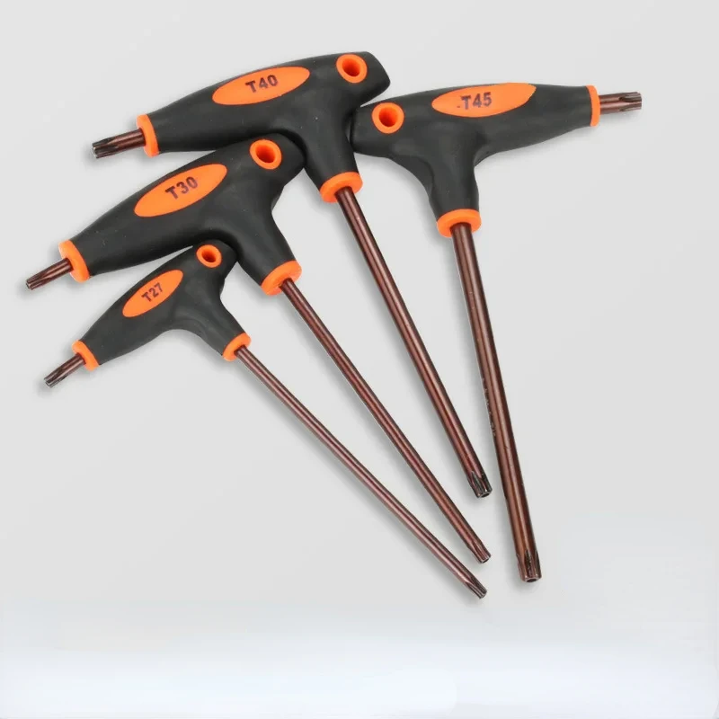 1Pc T-shaped Hex Wrench S2 Torx screwdriver T10 T15 T20 T25 T30 T40 T45 T50