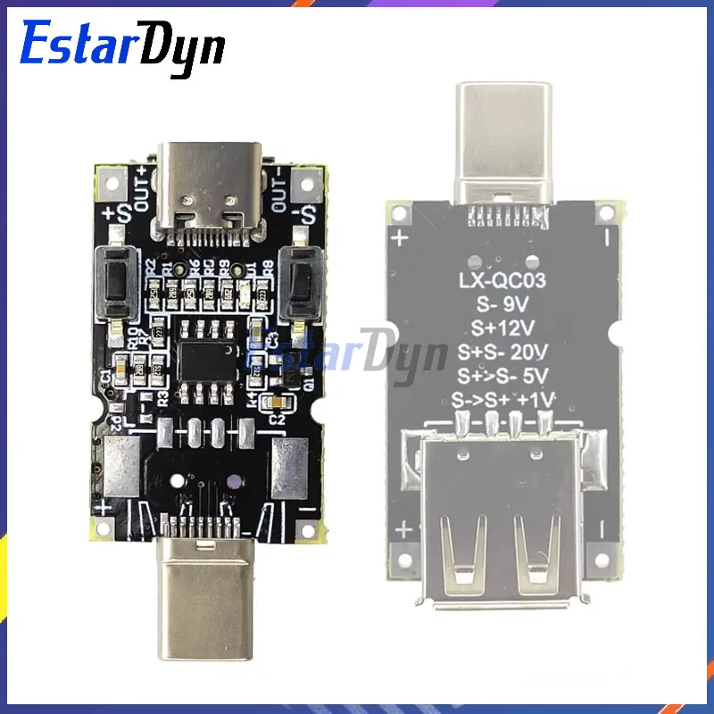 100W 5A USB Type-C QC Decoy Trigger Board 5V 9V 12V 15V 20V Output PD 2.0 3.0 Trigger Adapter Cable Connection Polling Detector