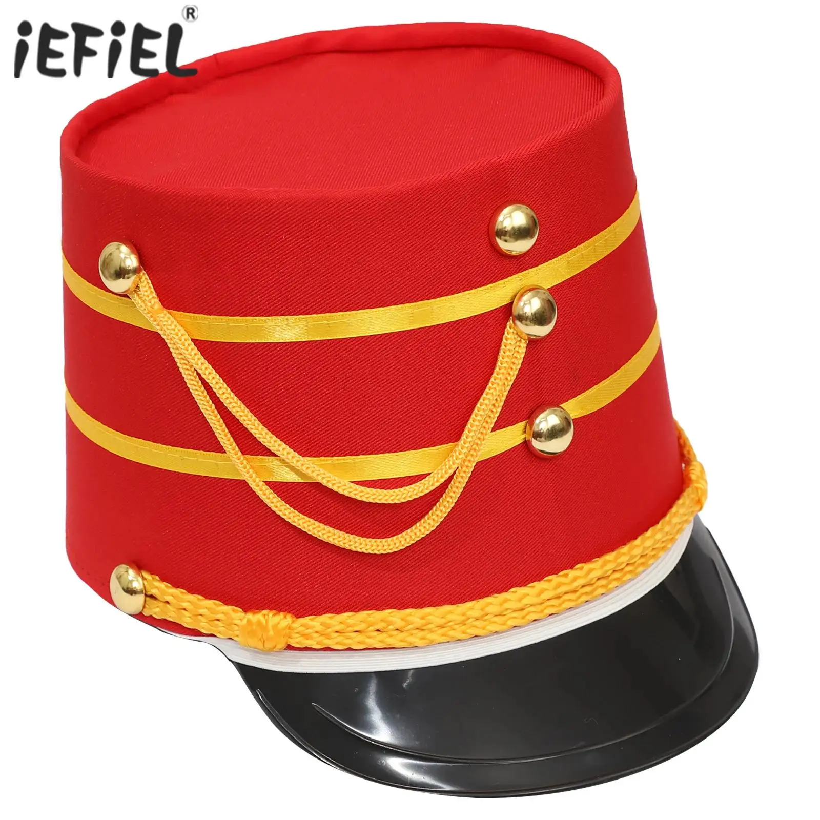 Soldier Hat Drum Band Hat Halloween Cosplay Cap Hat-nutcrackers Costume Accessories for Stage Performance Military Work Uniform