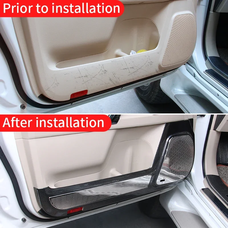 

Carbon Fiber Door Kick Panel Cover for Toyota Land Cruiser Prado 150 Lc150 2010-2023 Interior Accessories Scuff Plate Decoration