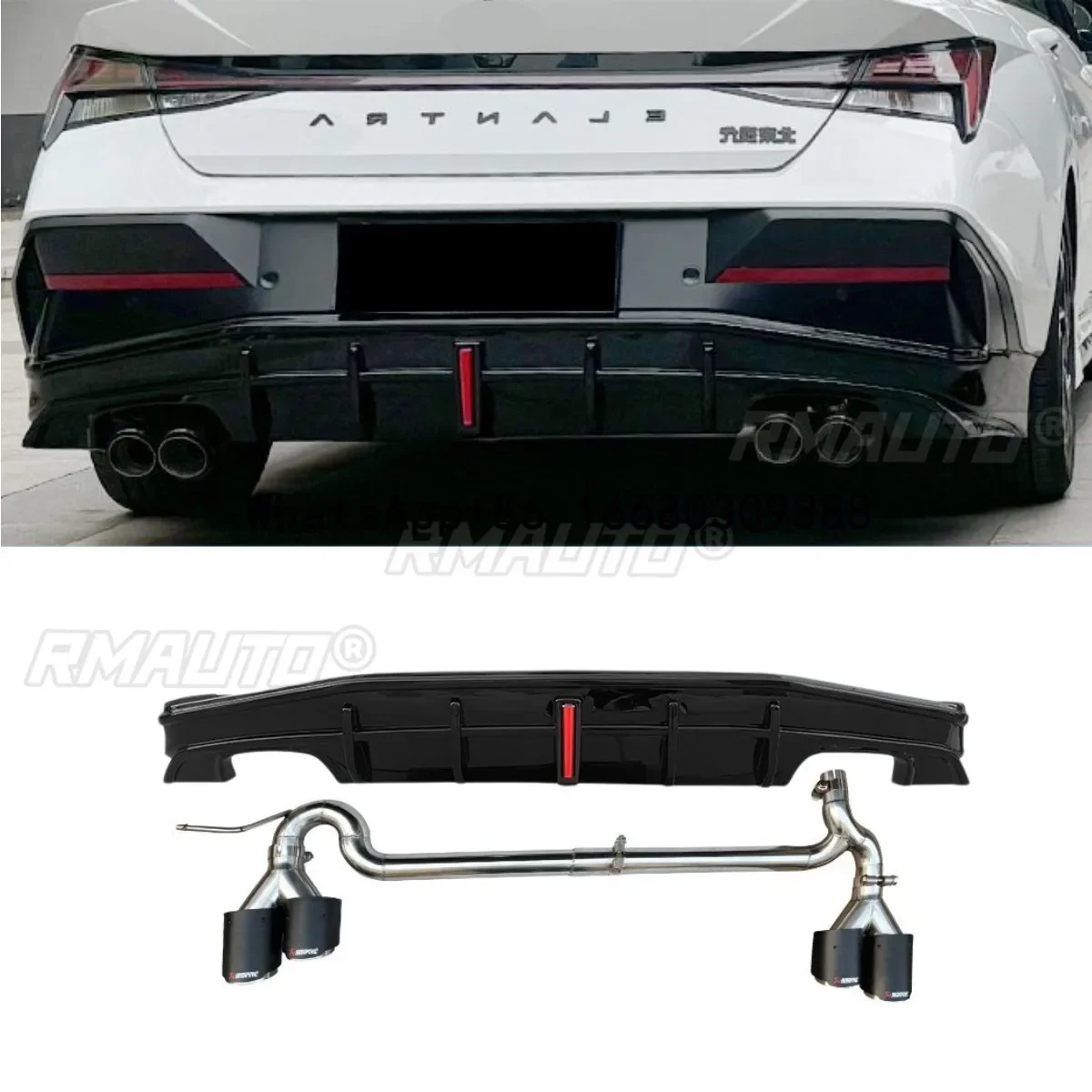 Rear Trunk Spoiler Wing Car Front Bumper Lip Body Kit Compatible With  Elantra 2023-2024 7th Gen Car Accessories