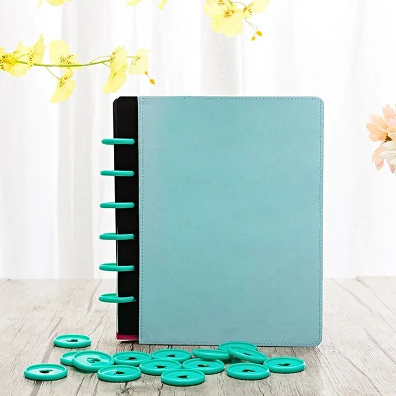Mushroom Hole Notebook Colorful Binding 100PCS 35MM Plastic Disc Heart DIY Office Binder Rings Loose Leaf Round Buckle Hoop