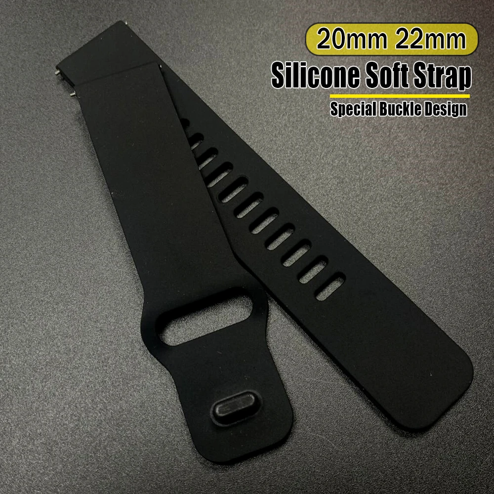 Watch Strap Replacement - Pulseira de silicone de 22mm 20mm