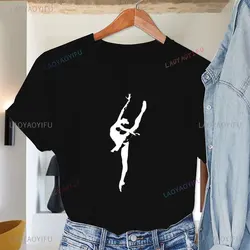 Ballet Dancer Printing T Shirt Funny Harajuku T-shirt Women Clothing Casual Cotton Tee Top Cute Female Short-sleev Unisex Tshirt