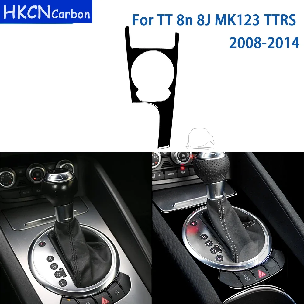 

For Audi TT 8N 8J MK1 MK2 MK3 2008-2014 Black Car Accessories Interior Gear Shift Outer Panel Trim Stickers Decoration