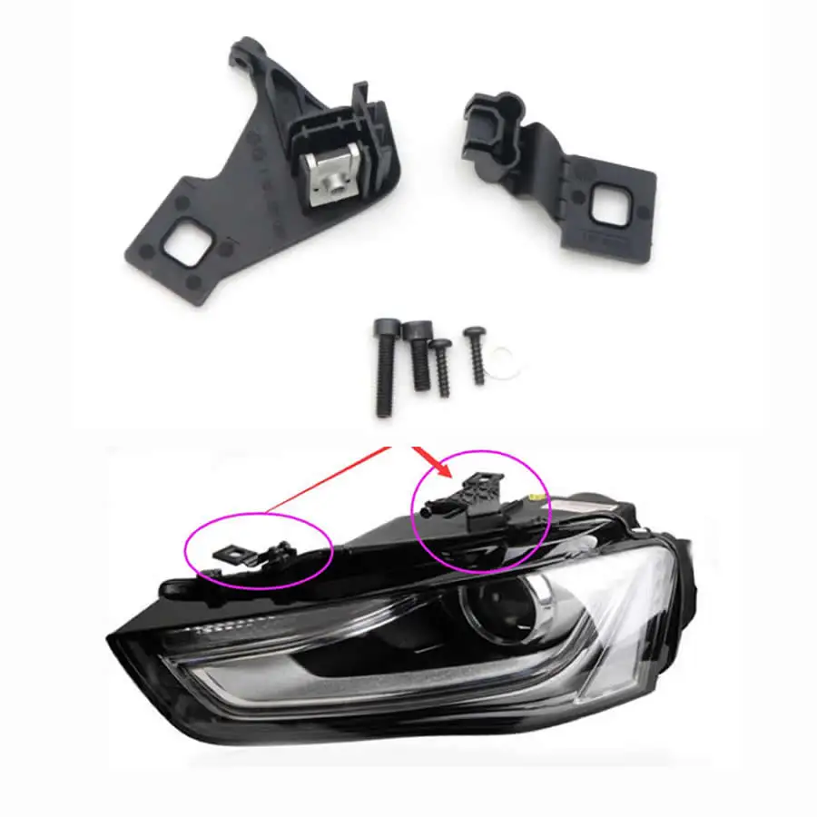 

Для Audi A4 B8 B9 2014-2015 A5 2012-2017 автомобильные аксессуары комплект для ремонта фар ремонтные когти пластиковые фиксированные углы черный