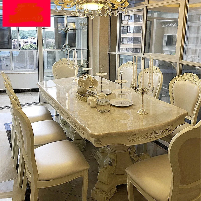 #For Modern High Quality Dining Room Chair Dining Table with Marble Modern Furniture Home Furniture Marble and Wooden