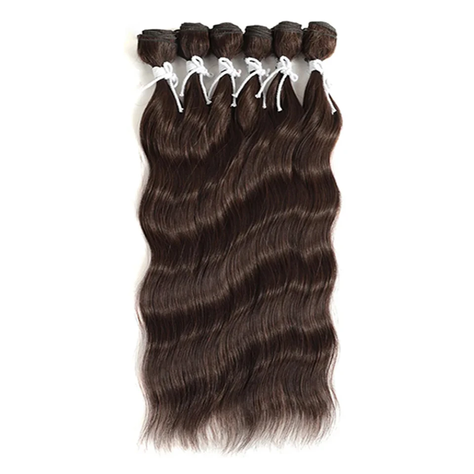 Extensiones de cabello rubio degradado ondulado Natural para mujeres negras, Onda de agua profunda, cabello sintético de diosa trenzada, cabello de