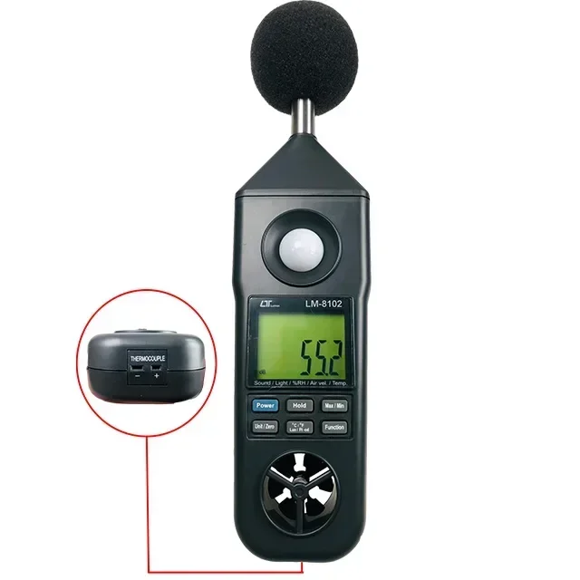 

Hot sellLUTRON LM-8102 Digital Sound, Anemometer, %RH, Temp. Type K, Light Meter,