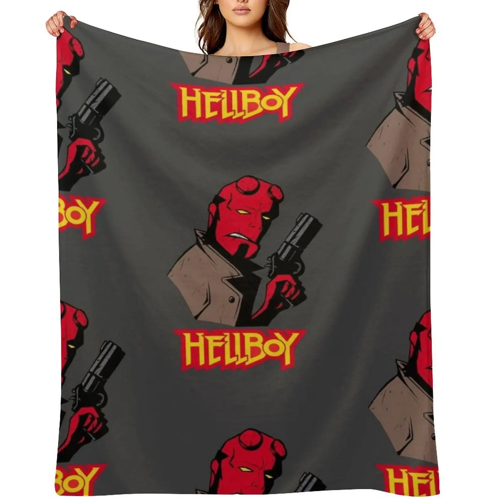 

Hellboy Throw Blanket Summer Beddings Travel Hair manga Blankets