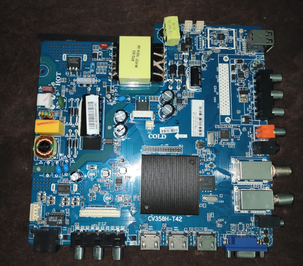 CV358H-T42 4-core smart network WiFi TV motherboard  working  good