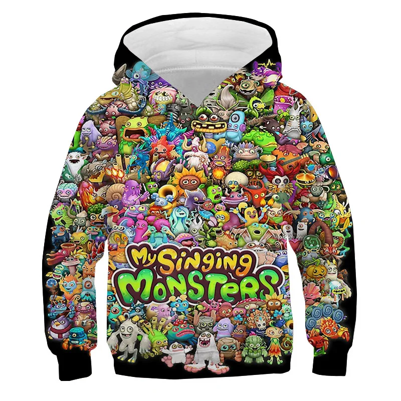 

Kids Clothes My Singing Monsters Print Hoodie Girls Cartoon Casual Sweatshirts Children's Clothing Autumn Boys Hoody Pullover