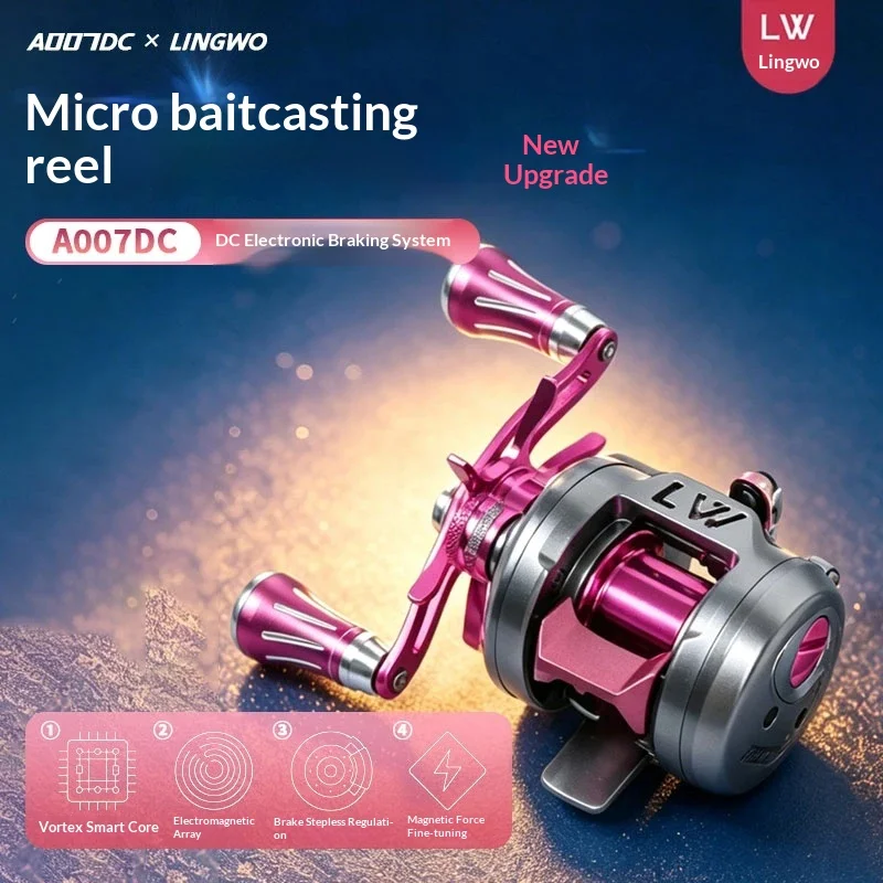 LW A007 DC 7.6:1 Angelrolle mit 12+1 Kugellagern, Magaluma, 172g Gewicht, 4kg Elektronische Bremse Angelrolle