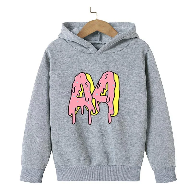 2022Summer A4 Merch Child Hoodie Pants Suit Boy Girl Sweatshirt Tops Quality Kids Baby Clothing Print A4 Donuts Sleeve Length