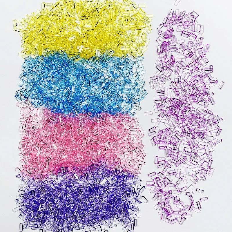 Bastoncino di ghiaccio acrilico da 10 g 3 * 7 Trapano piatto lungo Super adorabile Gingillo per nail art Ciondoli per unghie fai da te