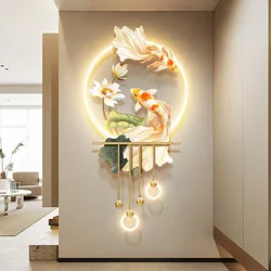 Light Luxury Entrance Decorative Painting Lamp Home Living Room Background Wall Lighting Fixtures Non Perforated LED Wall Lights