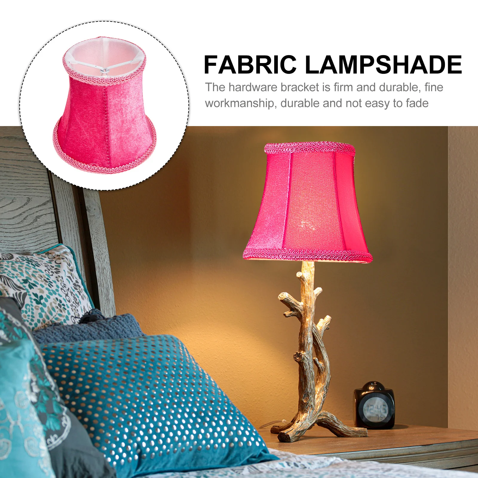 

Cloth Lamp Shade for Ceiling Iron and Fabric Material Sturdy Warm Lighting Decorative Cover Easy Install Living Room Bedroom