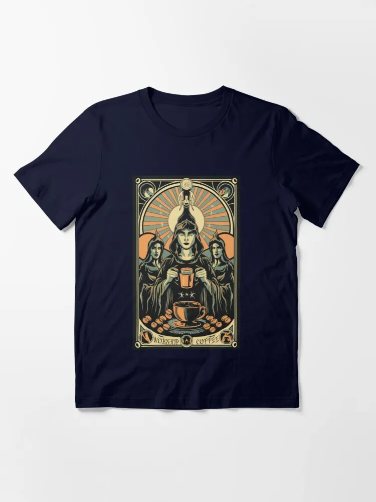 Worship Coffee Essential T-Shirt Prevalent Leisure Cotton  Tees