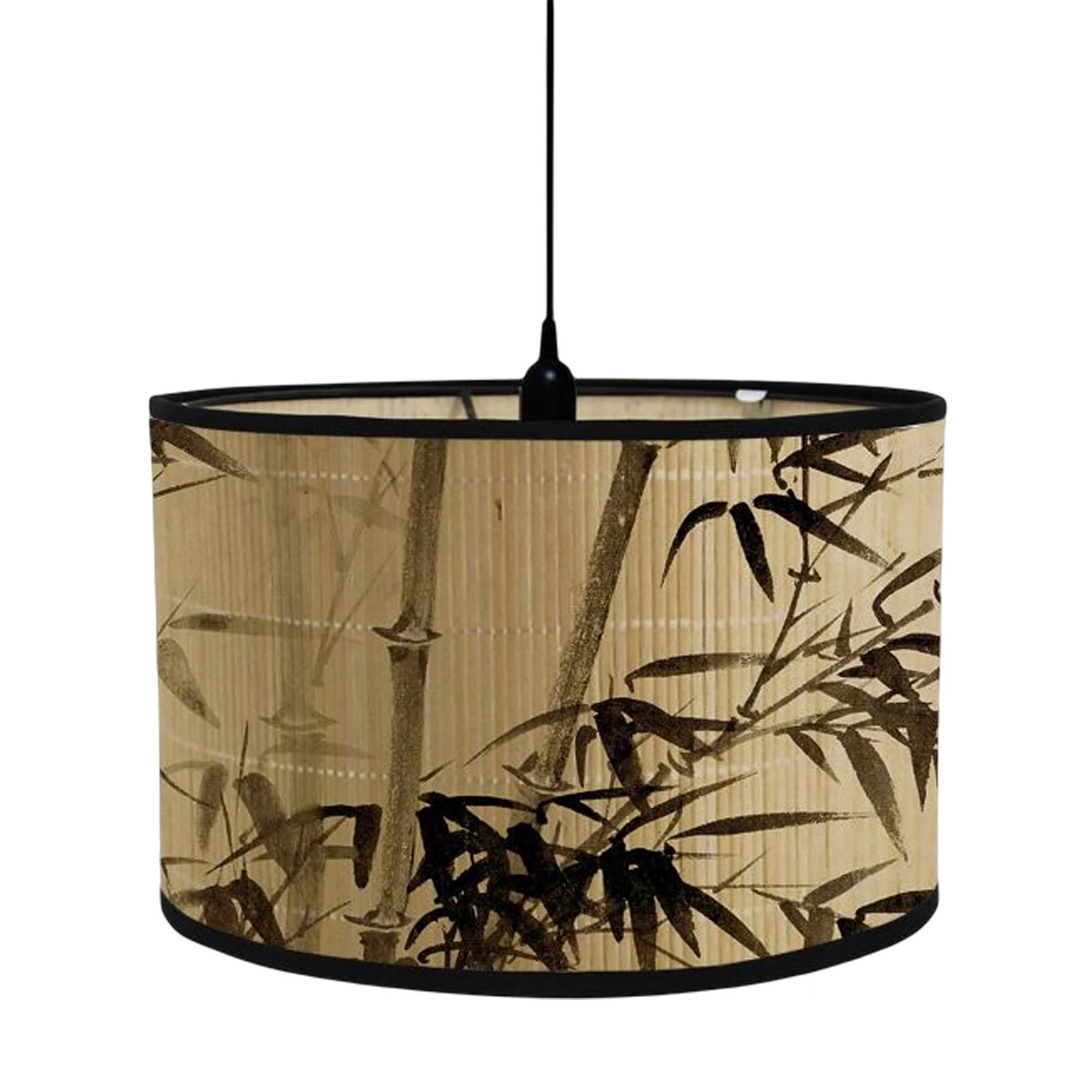 Bamboo Lampshade Ceiling Light Cover Pendant Light Lanterns Retro Style for House Bedroom Decoration Chandelier Lampshade