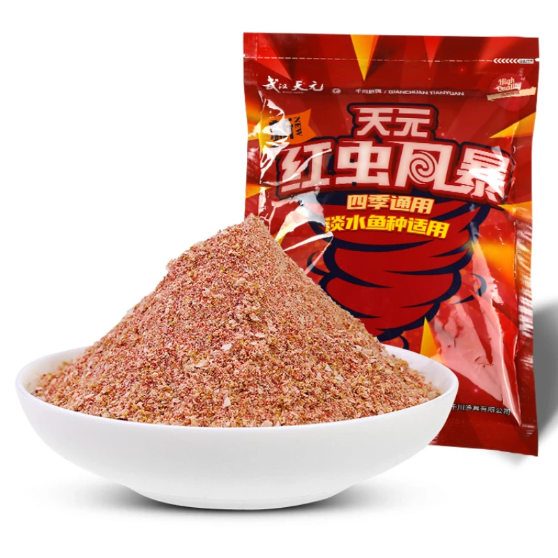 Tianyuan-Red Worm Wild Fishing Carp Bait, Comprehensive, New, 400g