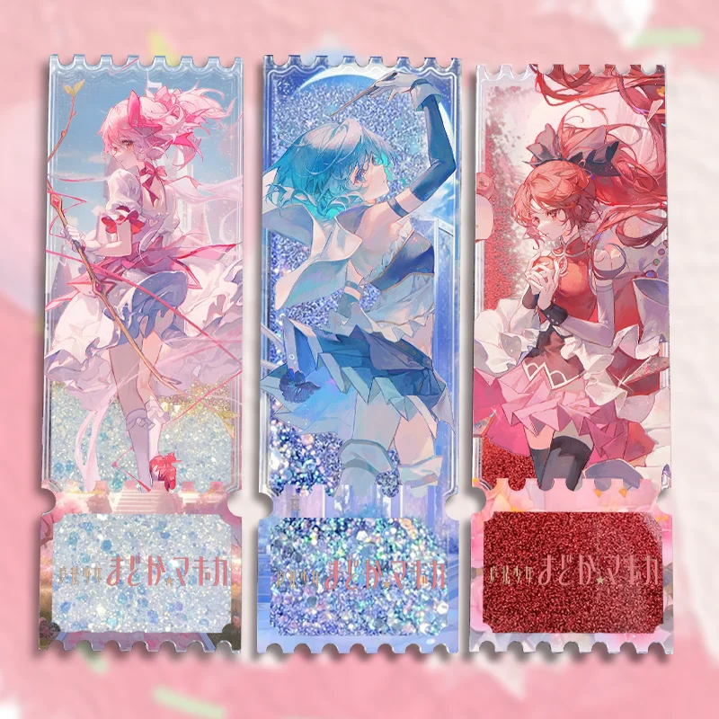 Anime Magic Girl Miki Sayaka Sakura Kyōko Quicksand ticket mahjong Ornament Collection Commemoration Xmas Gift Birthday Gift