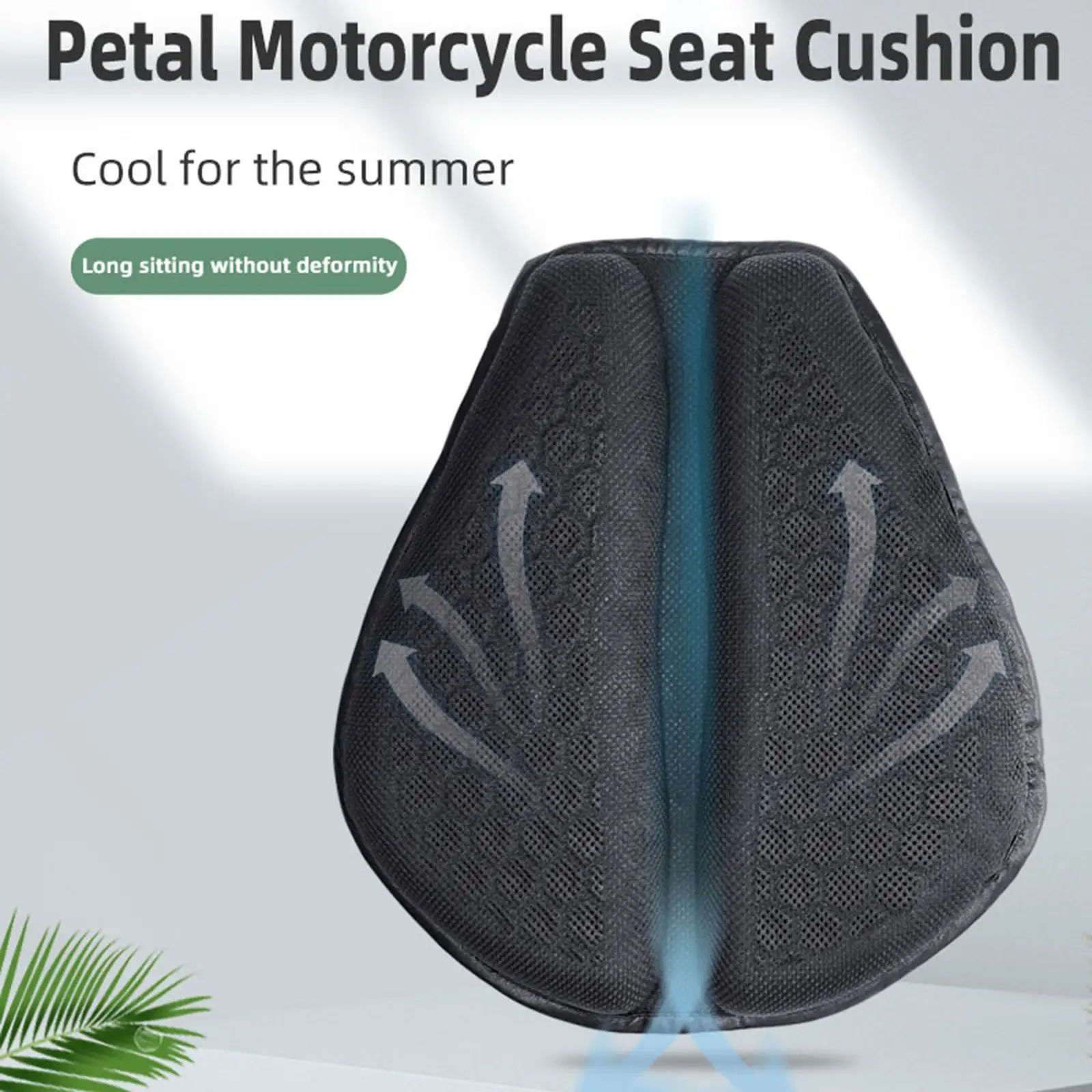 Motorcycle Seat Cushion Cover Shock Absorb Breathable Seat Pad for Motorbikes