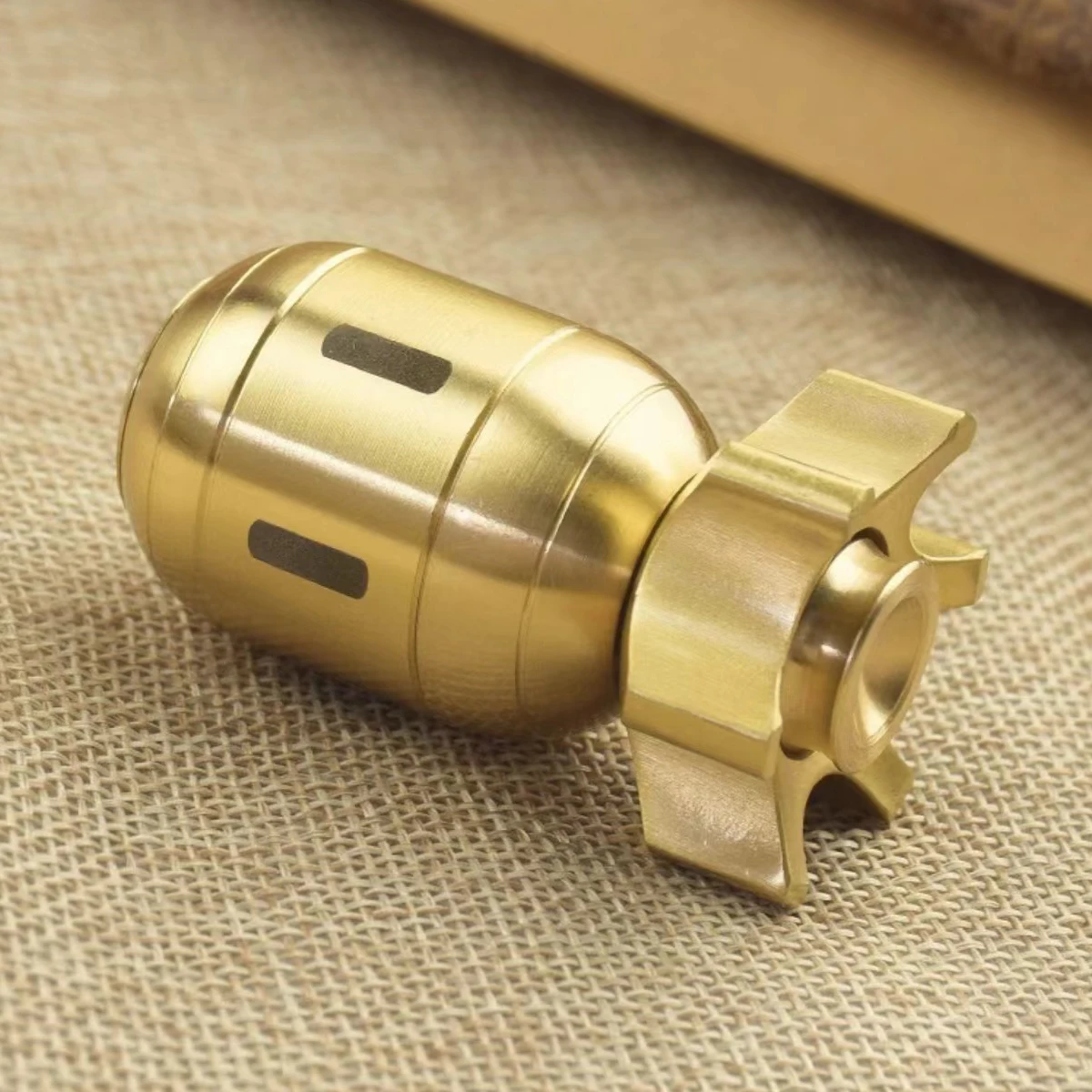 Pure brass decompression EDC Torpedo model decoration can be rotated detachable torpedo gyro spin toy