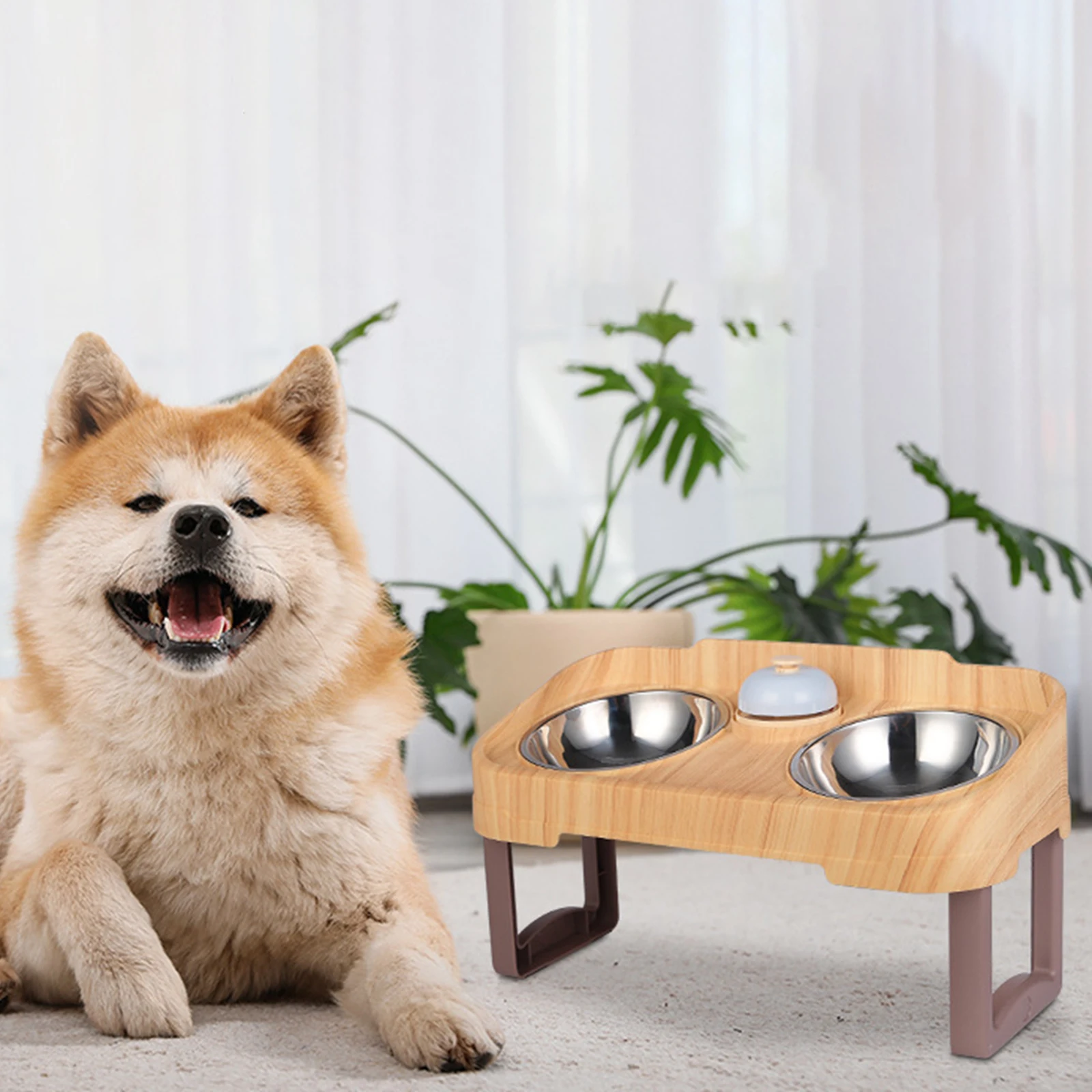 Elevated Dog Bowls Non-slip Pet Feeder Pet Food Water Bowl with Slow Feeder Bowl Standing Cat Bowl for Small Dog Puppy