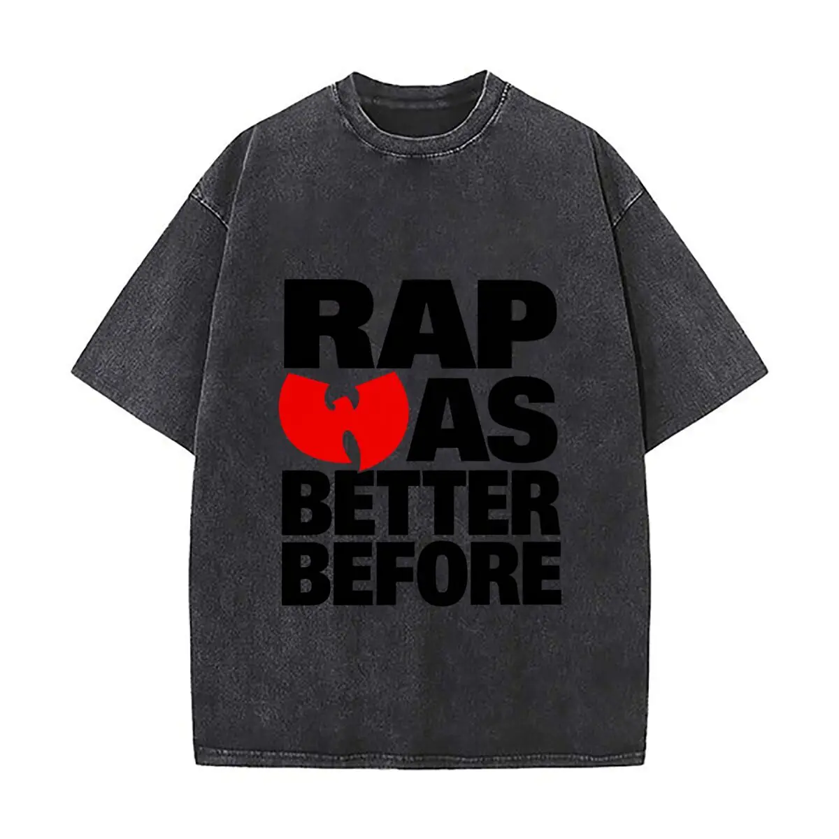 Рэп был лучше, когда топы в стиле streetwear с эффектом потертости и выцветания, свободного кроя, без принтов, для прогулок в парке.