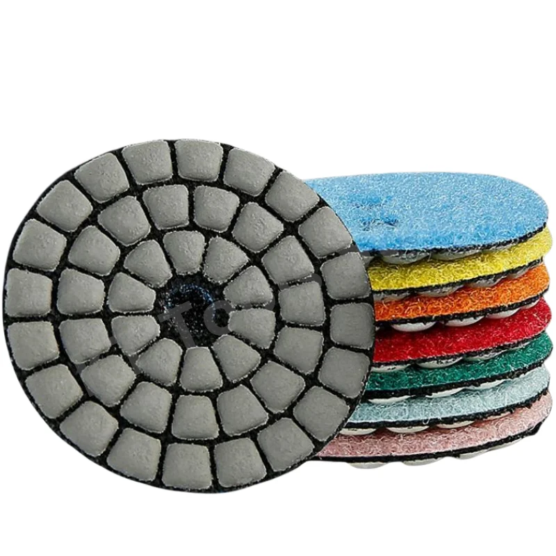 7PCS 2Inch 55mm Diamond Dry Polishing Pads Gloss Pad Flexible Sanding Disc For Granite Marble Stone Polishing Abrasiv Tools