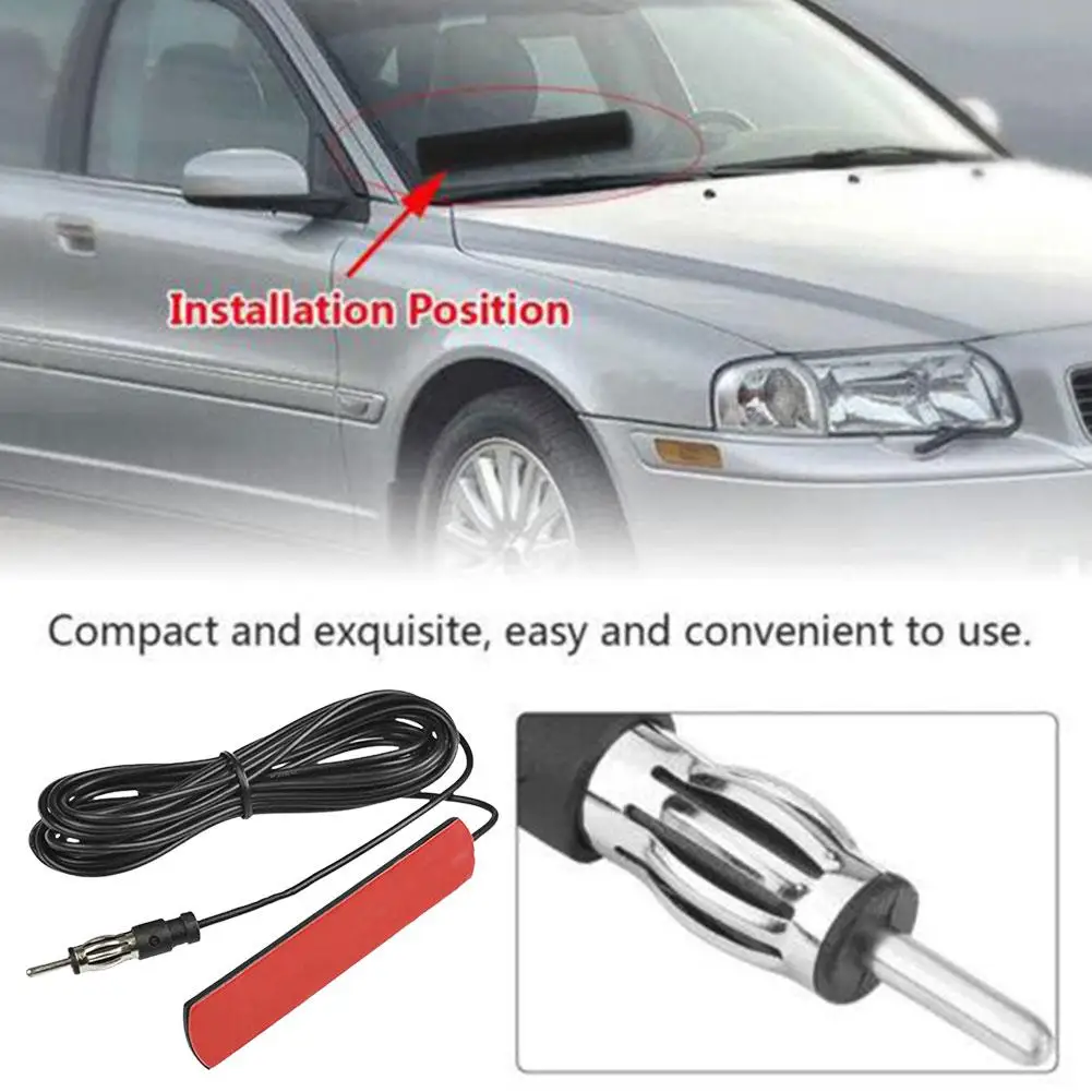 12V Improve Car Radio Signal With Universal Antenna Amplifier Car FM Radio AM Signal Booster Antenna 5 Booster Antenna D1A0