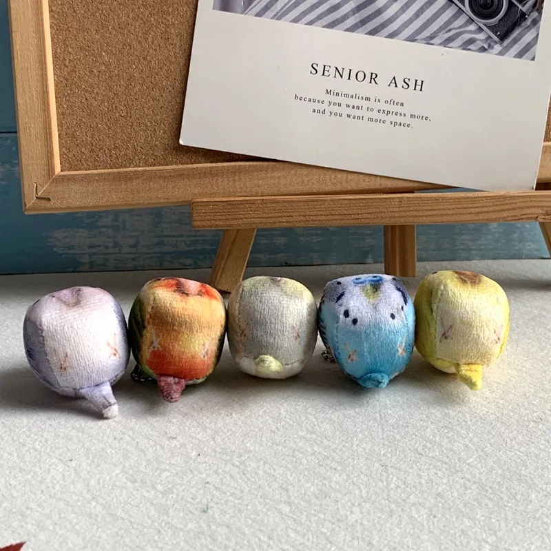 Niedlicher Simulierter Papagei Plüsch-Schlüsselanhänger Mini Quadratischer Papagei Schlüsselring Weiches Geschenk – Detail 5