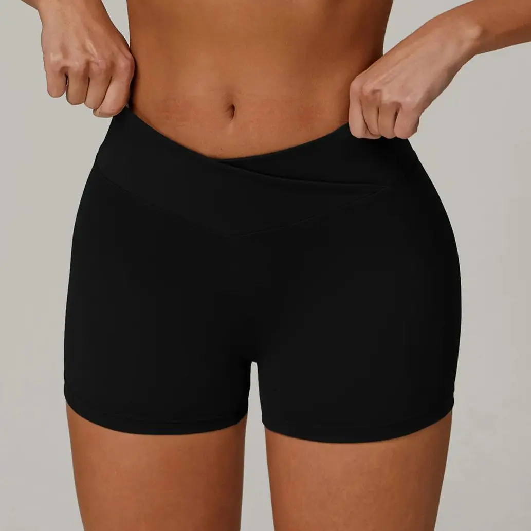 Women's Yoga Shorts Push Up Booty Workout Gym Shorts Fitness High Waist Quick Drying Sports Short Women Cycling Running Clothing