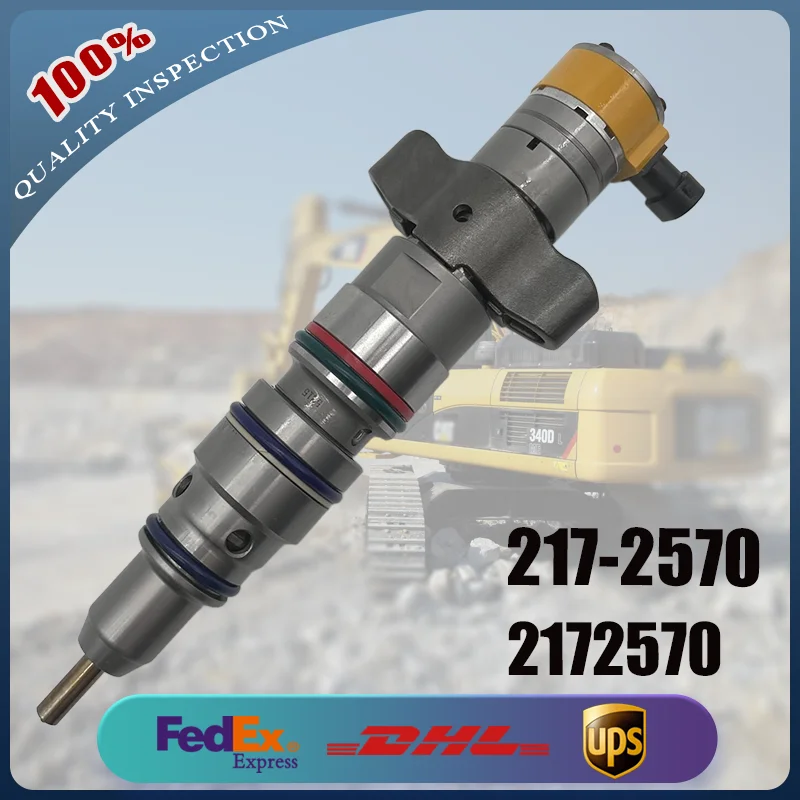 

1pc High Quality Diesel Common Rail Injector for Caterpillar C-9 Engine Part 217-2570 Engineering Machinery Compatible