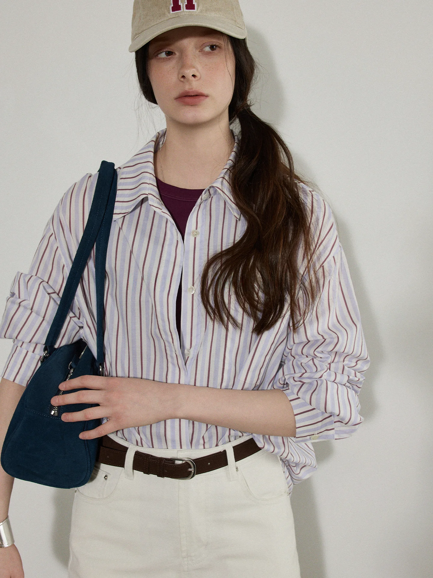 

Женская рубашка Lofi в винтажном стиле с цветными блоками и полосками, с длинным рукавом, повседневная, свободного кроя, весенняя новинка, очень комфортная, с эффектом высокого комфорта