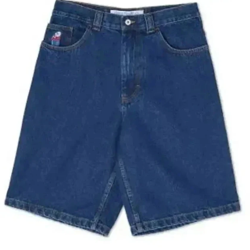 Y 2K Amerikaanse Hiphop Tijger Patroon Denim Short Nieuwe Hoge Taille Retro Blauwe Losse Denim Casual Basketbalbroek Cargo Broek