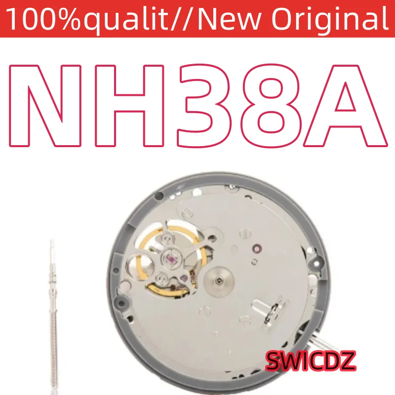 100%  NEW NH38A NH38 Watch Movement Automatic Self-winding 21600 24 Jewels High Quality Mechanical Watches Accessory Parts