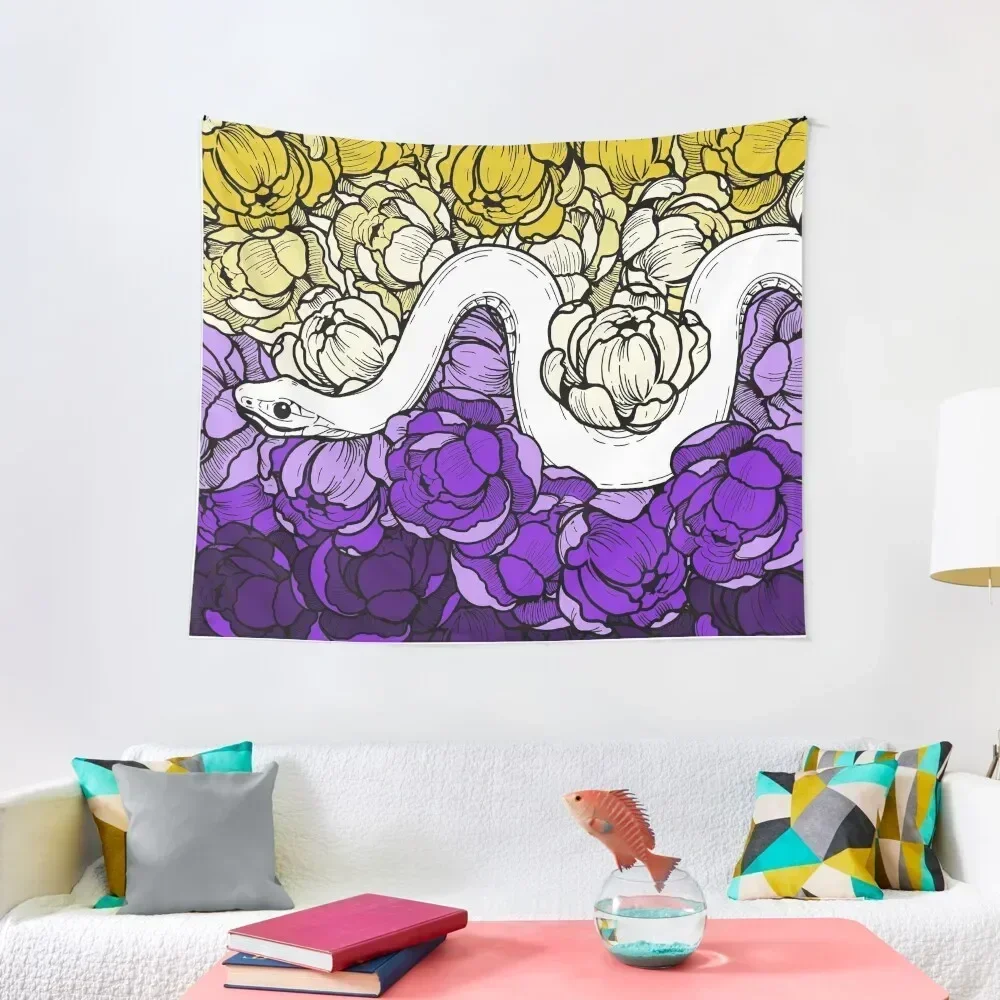 

Yellow and Purple Peony Garden Tapestry Bathroom Decor Room Decor Cute Home Decorations Room Decor Tapestry