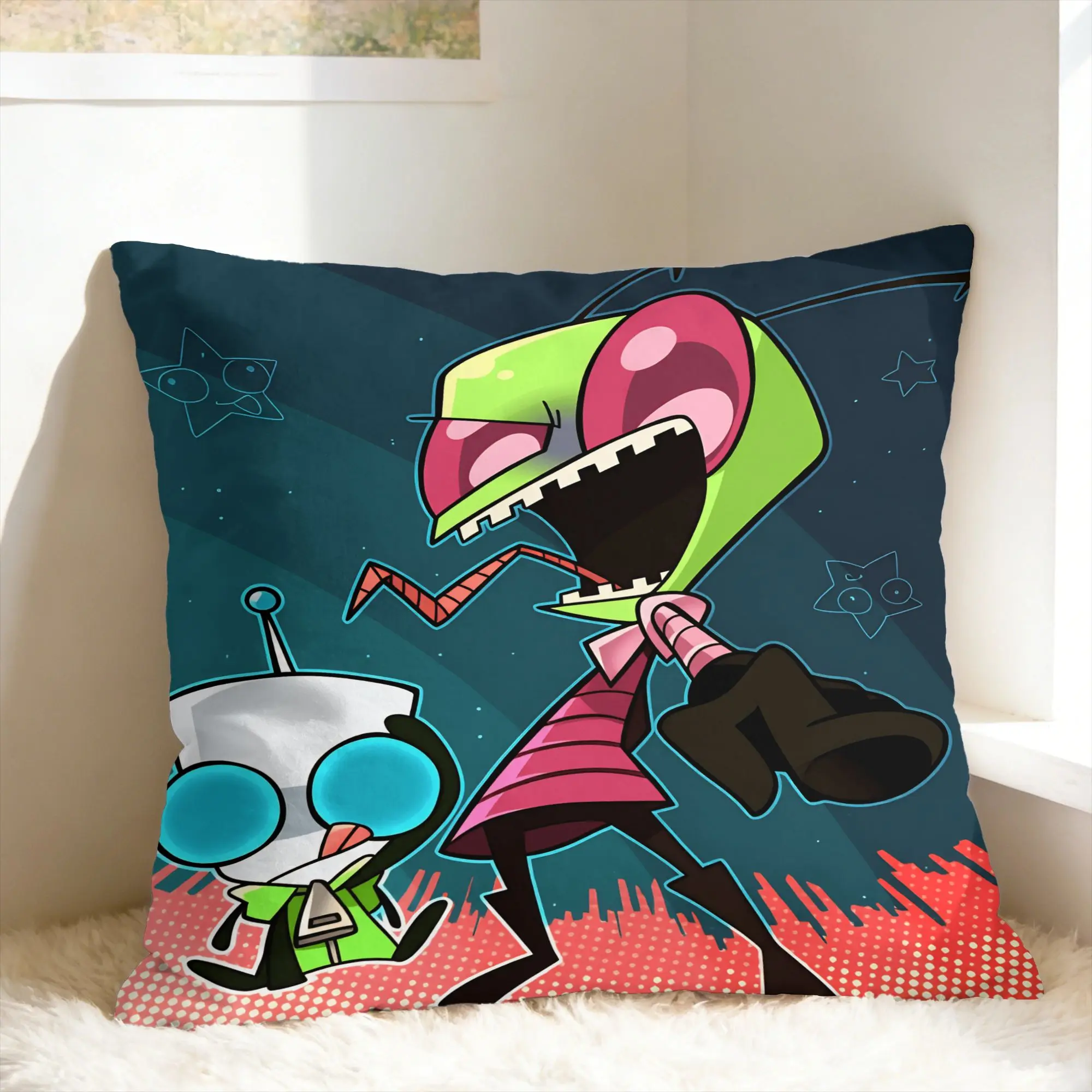 I-Invader ZIM Anime Pillow Case  Soft Pillow Cover Morden Cushion Cover For Couch Sofa Bedroom