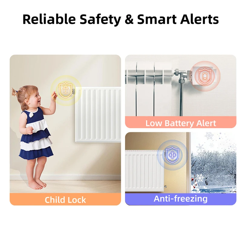 EZAIOT Smart Tuya Wifi/ZigBee3.0 المبرد المحرك TRV للبرمجة ثرموستاتي App التحكم عن بعد في درجة الحرارة أليكسا جوجل