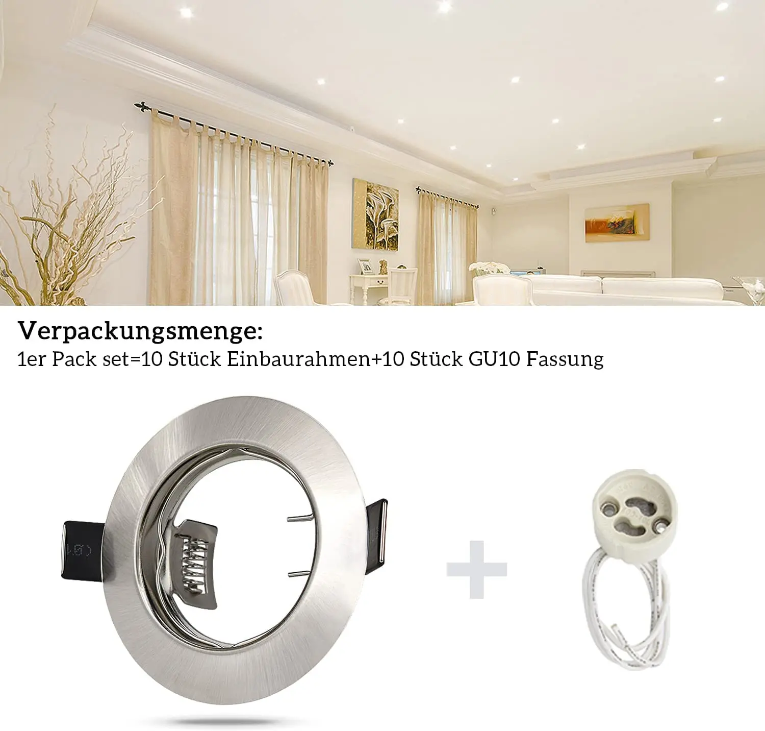 LED Downlights Frame Round Fixture Adjustable Downlight Led Holders Cutout for MR16 GU10 Bulb Holder Recessed LED Spot Light