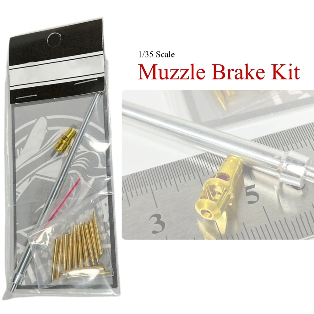 

For 1:35 Tamiya 35170 German Panther Type G Tank Model Metal Barrel Muzzle Brake Barrel Shell Toy Accessories