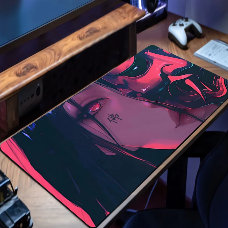 Mouse Pad Gaming Mousepad Rubber High-Quality Mouse Mat Devil Oni Mask Gamer Desk Mat Mechanical Keyboard Desk Pads Mousepads
