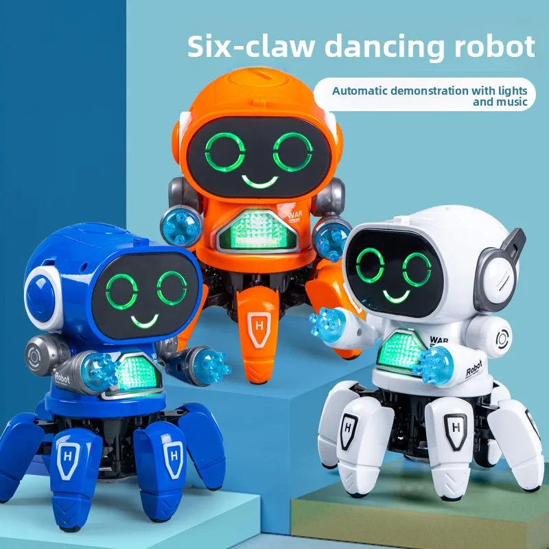 Robot Intelligente Elettrico a Sei Artigli con Effetti Luminosi e Sonori, Celebrità di TikTok che Canta e Balla
