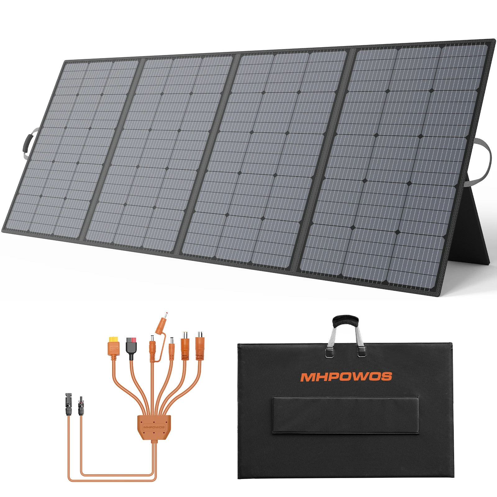 

MHPOWOS 400W Portable Solar Panel 31V Foldable Solar Charger for Power Station, 23.5% High Efficiency for Camping RV Hurricane