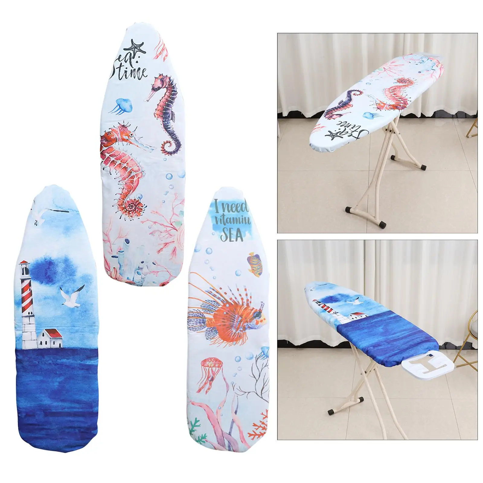 140x50cm Ironing Board Cover Stain Resistant Nonslip Heat Insulation Durable