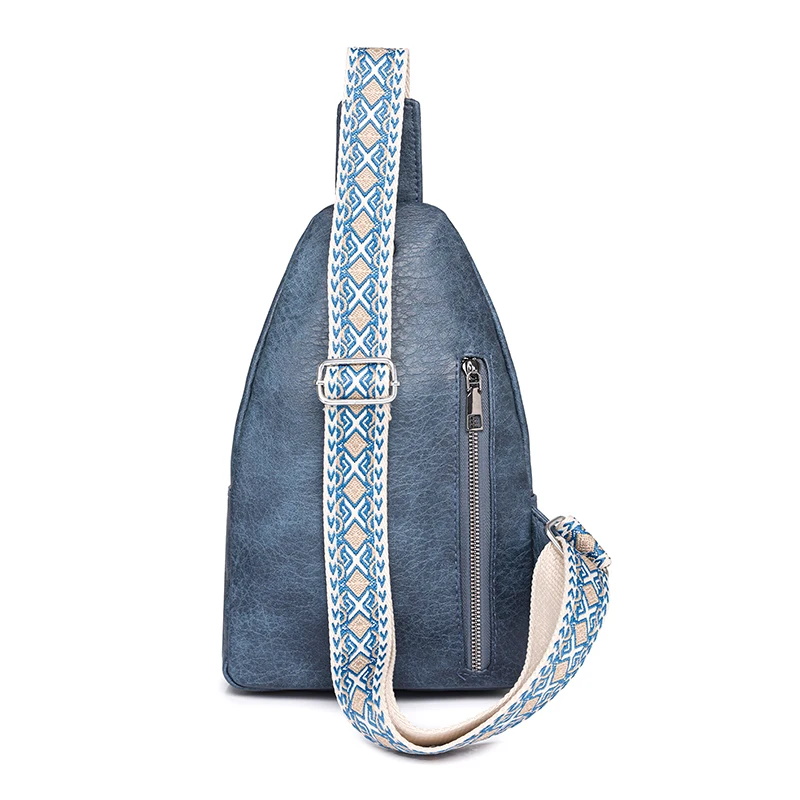 Sac à bandoulière en cuir PU pour femme, sacs de poitrine pour femme, simple, tout match, messager, pack décontracté, initié à la mode, nouvelle tendance, 2024