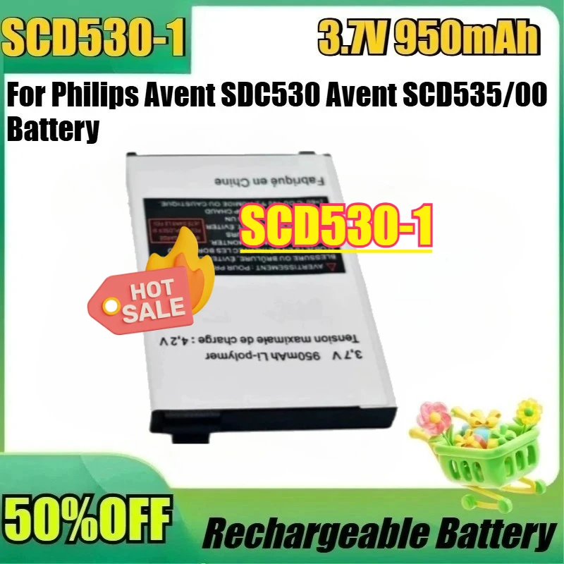 

New For Philips Avent SDC530 Avent SCD535/00 3.7V 950mAh Battery New SCD530-1 3.7V 950mAh High Quality Battery