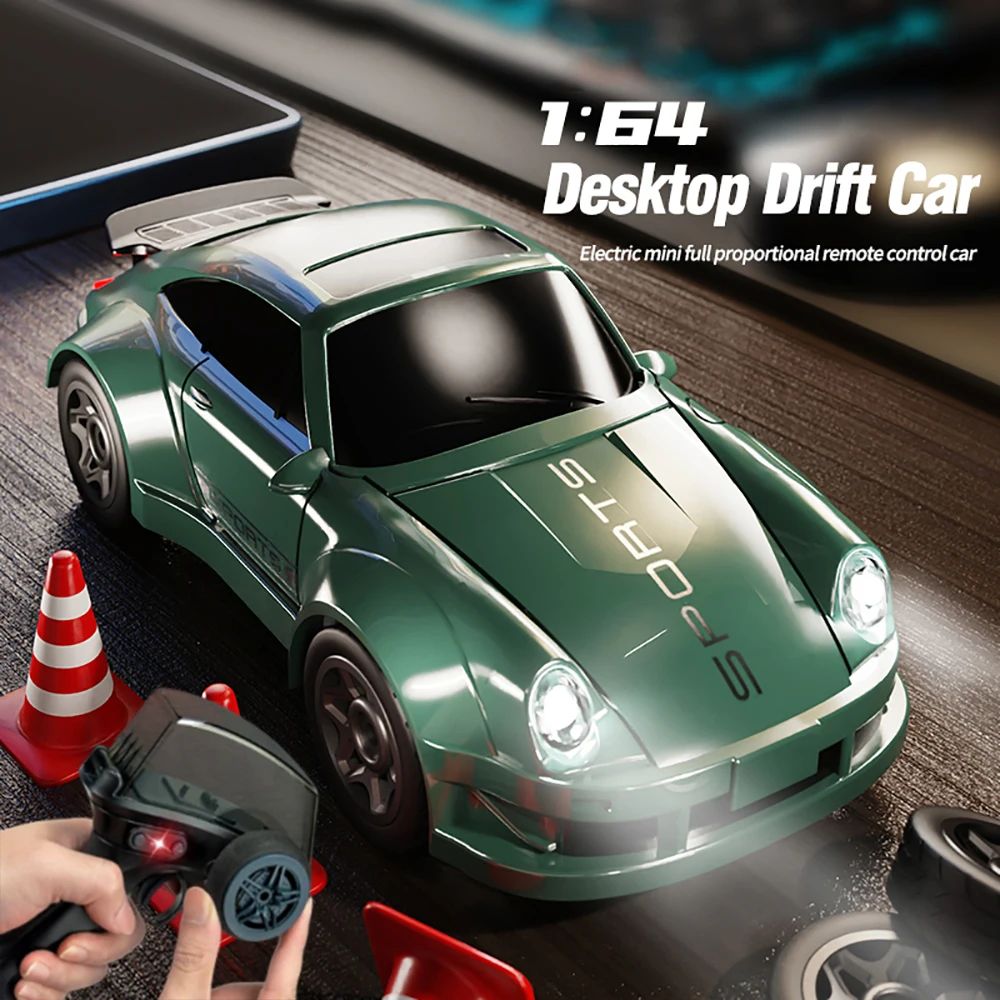 

1:64 Four-Wheel Mini Desktop Remote Control Car Drift RC Car 2.4G High-Speed Remote Control Racing Desk Competition Boys Toy